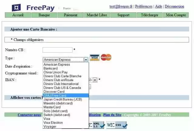 Download web tool or web app FreePay