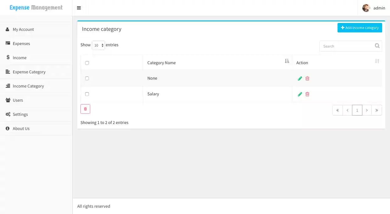 Download web tool or web app Free PHP/Codeigniter Expense Manager