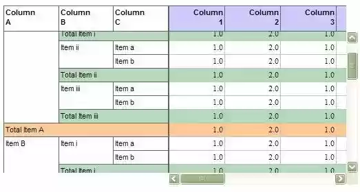 Download web tool or web app Freeze Pane on HTML