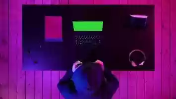 Free download Gamer or Streamer Watching a Game on the Screen of Laptop | Stock Footage - Videohive video and edit with RedcoolMedia movie maker MovieStudio video editor online and AudioStudio audio editor onlin