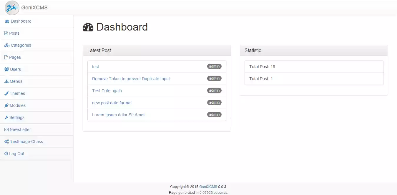 Download web tool or web app GeniXCMS