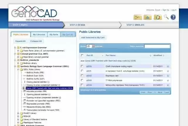Download web tool or web app GenoCAD