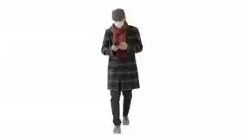 Free download Gentleman in Medical Mask Using Phone and Walking on White Background | Stock Footage - Videohive video and edit with RedcoolMedia movie maker MovieStudio video editor online and AudioStudio audio editor onlin
