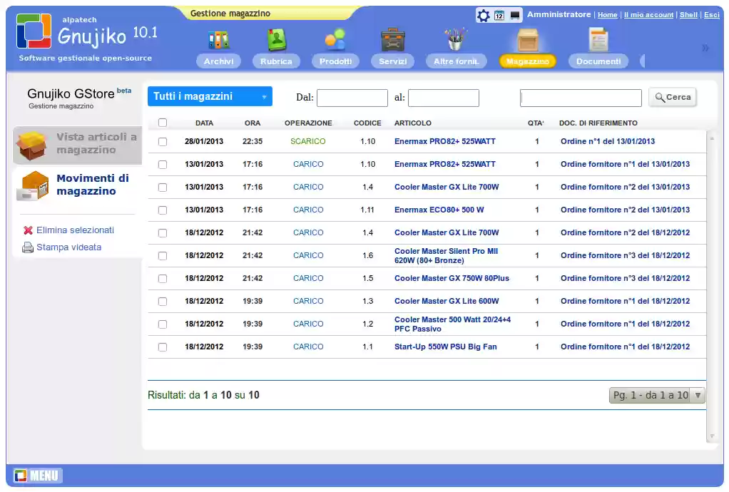 Download web tool or web app Gnujiko 10.1 - Software gestionale Download web tool or web app Gnujiko 10.1 - Software gestionale
