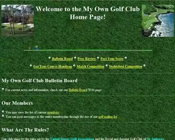 Download web tool or web app Golf Club Web