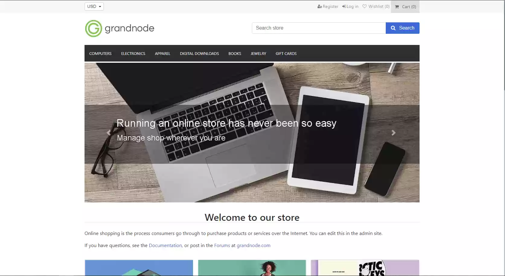 Download web tool or web app grandnode