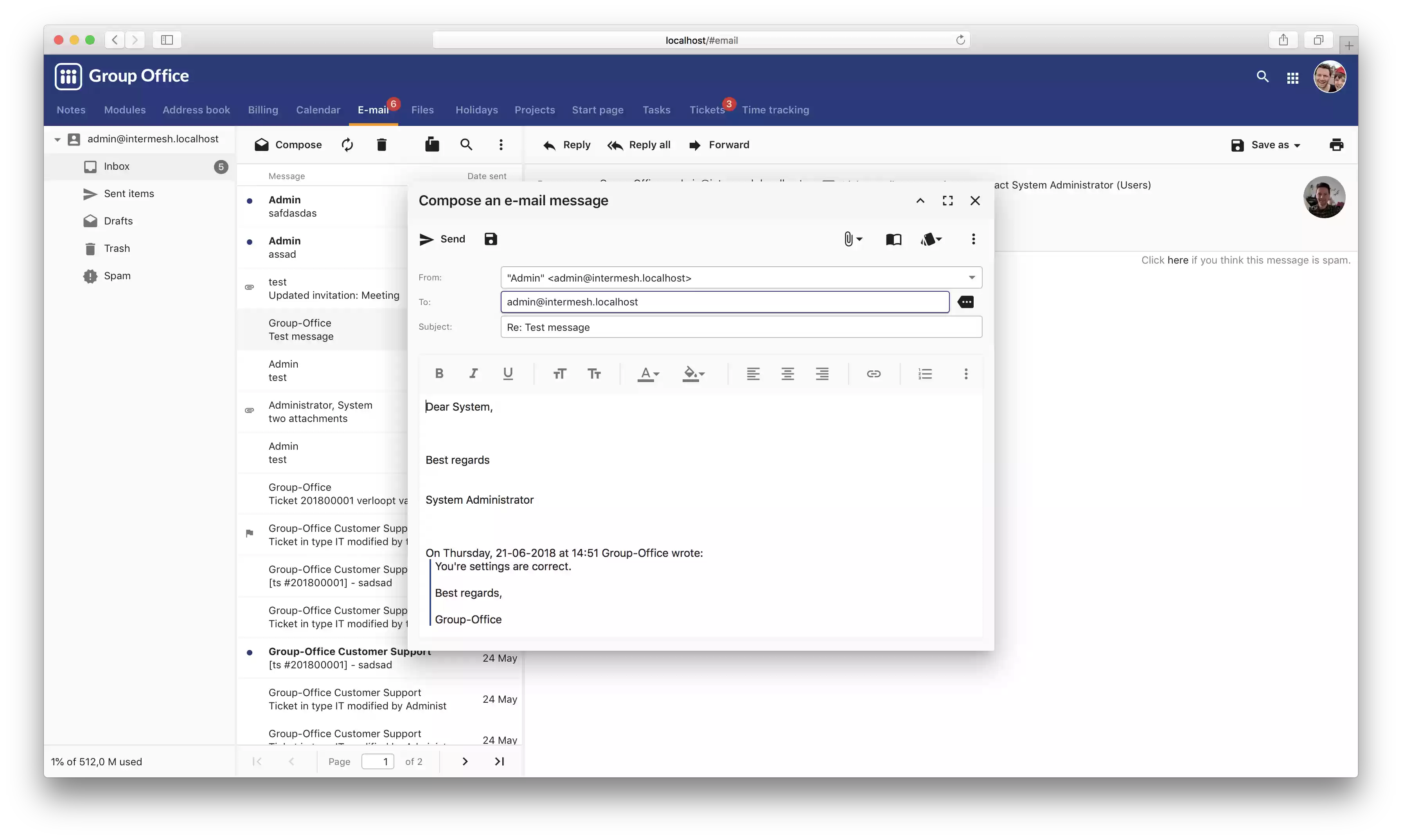 Download web tool or web app Group Office groupware and CRM