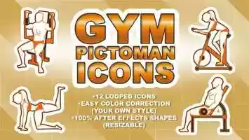 Free download Gym Pictoman Icons | After Effects Project Files - Videohive template video and edit with RedcoolMedia movie maker MovieStudio video editor online and AudioStudio audio editor onlin
