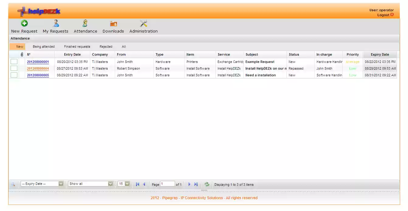 Download web tool or web app Helpdezk 