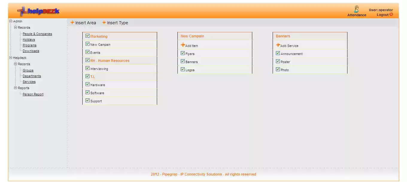 Download web tool or web app Helpdezk 
