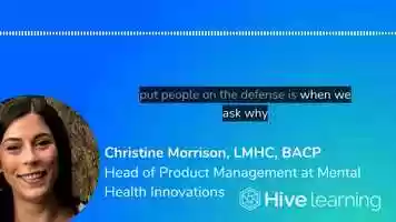 Free download Hive Learnings Mental Health Works with Christine Morrison from Mental Health Innovations video and edit with RedcoolMedia movie maker MovieStudio video editor online and AudioStudio audio editor onlin