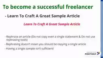 Free download How to Become a Freelance Writer.pptx video and edit with RedcoolMedia movie maker MovieStudio video editor online and AudioStudio audio editor onlin