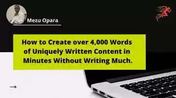 Free download How to Create Over 4,000 Words of Uniquely Written Content In Minutes Using Free AI Technology.compressed.mp4 video and edit with RedcoolMedia movie maker MovieStudio video editor online and AudioStudio audio editor onlin