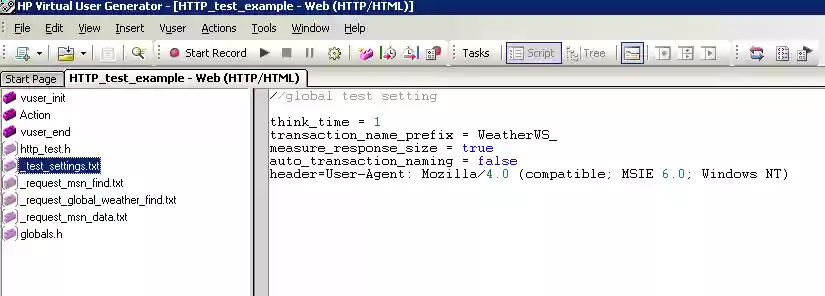 Download web tool or web app http-test library for HP LoadRunner