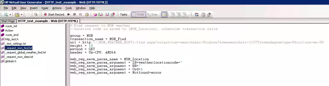 Download web tool or web app http-test library for HP LoadRunner