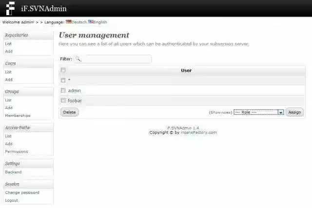 Download web tool or web app iF.SVNAdmin