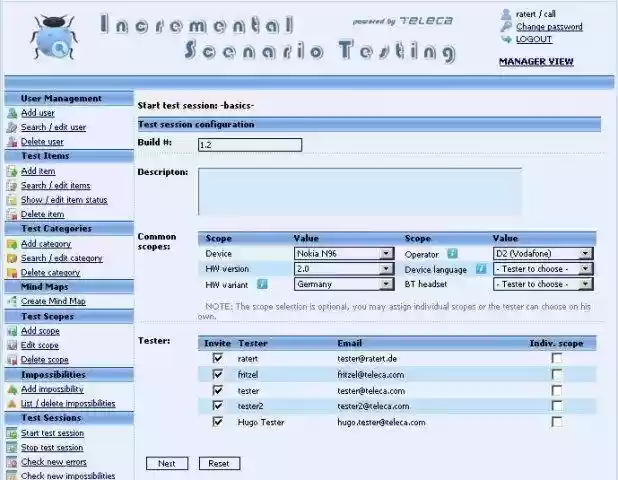 Download web tool or web app Incremental Scenario Testing Tool