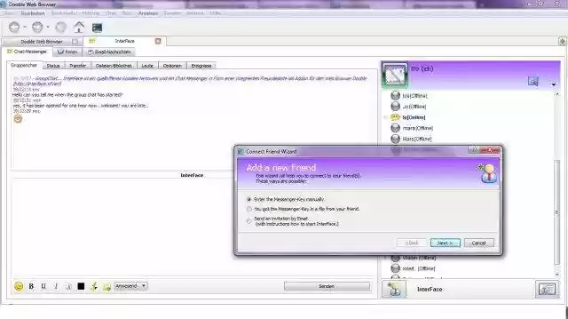 Download web tool or web app InterFace