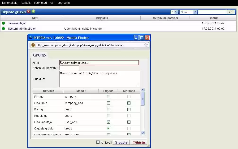 Download web tool or web app Intopia layer