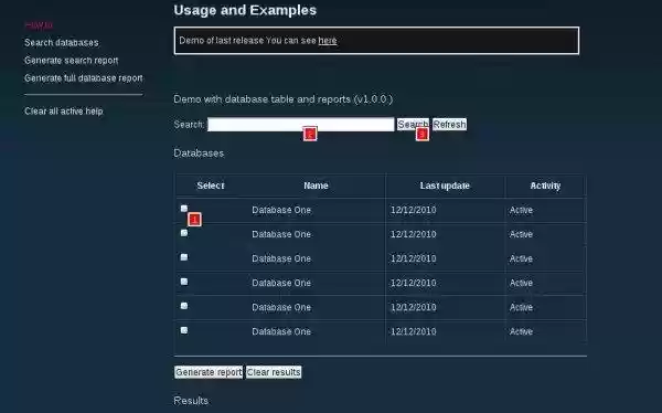 Download web tool or web app Jquery: Embedded help system