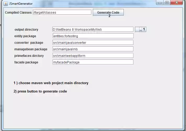 Download web tool or web app JSmartGenerator