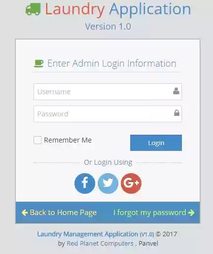 Download web tool or web app Laundry Management System