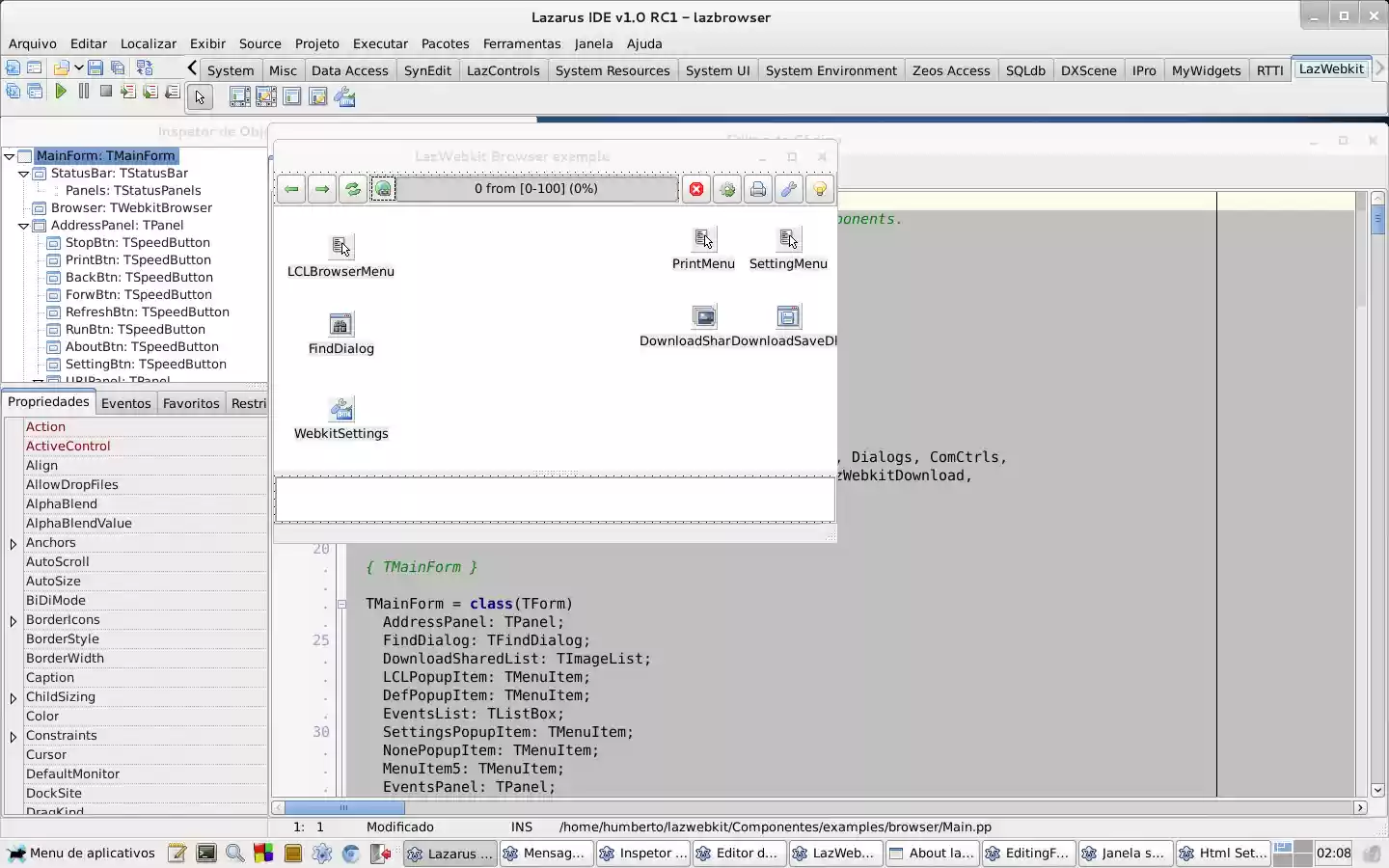 Download web tool or web app LazWebkit