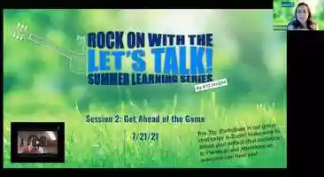 Free download Lets Talk! Summer Learning Series Session 2: Get Ahead of the Game video and edit with RedcoolMedia movie maker MovieStudio video editor online and AudioStudio audio editor onlin