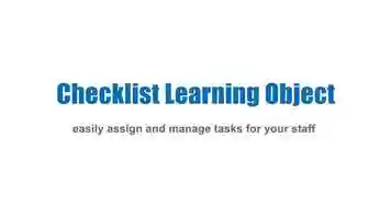 Free download LMS Feature - Checklist Learning Object video and edit with RedcoolMedia movie maker MovieStudio video editor online and AudioStudio audio editor onlin