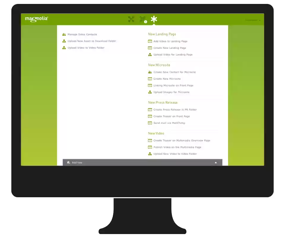 Download web tool or web app Magnolia CMS