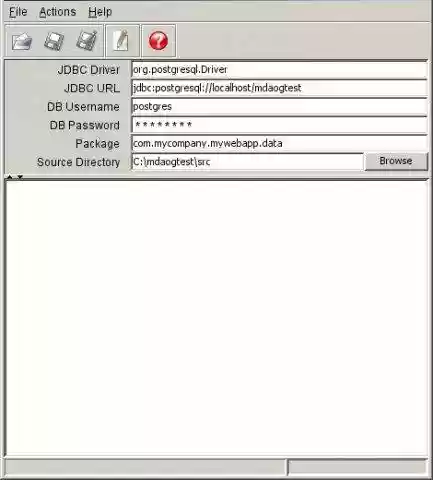 Download web tool or web app MDAOG Java DAO Generator For PostgreSQL