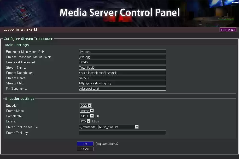 Download web tool or web app Media Server Control Panel Download web tool or web app Media Server Control Panel