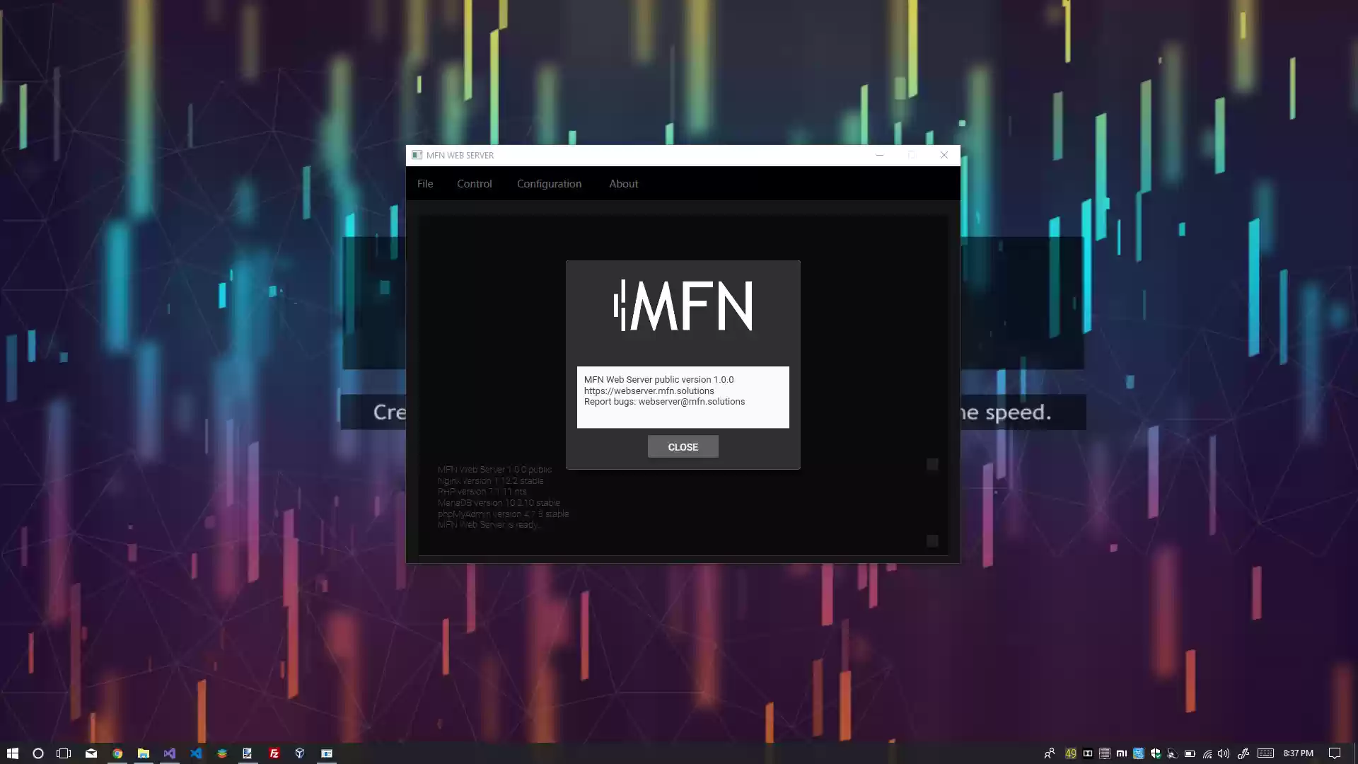 Download web tool or web app MFN Web Server