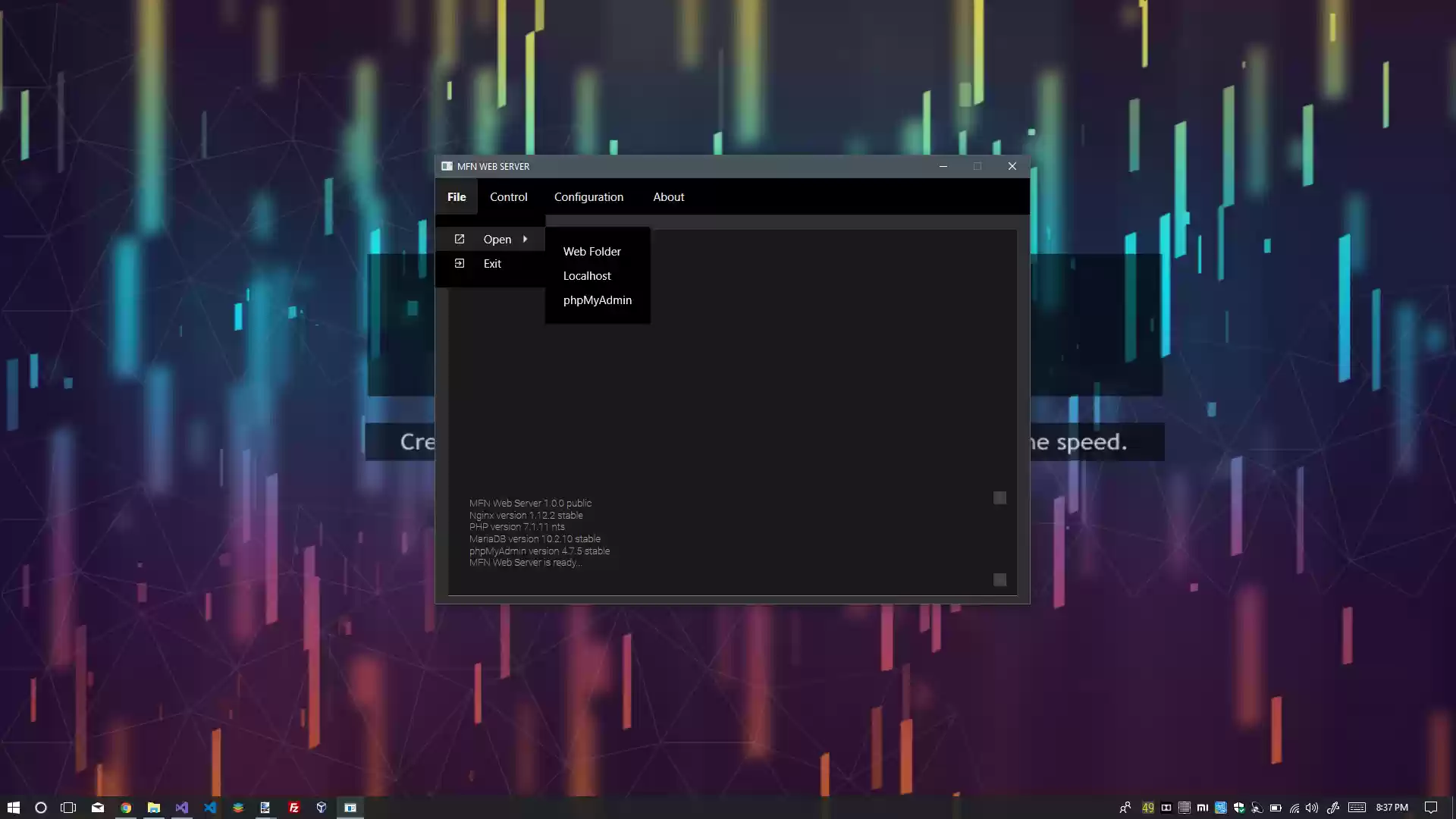 Download web tool or web app MFN Web Server