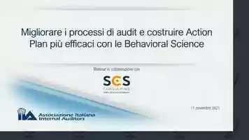Free download MIGLIORARE I PROCESSI DI AUDIT E COSTRUIRE ACTION PLAN PIU EFFICACI CON LE BEHAVIORAL SCIENCE.mp4 video and edit with RedcoolMedia movie maker MovieStudio video editor online and AudioStudio audio editor onlin