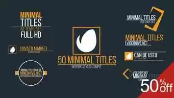 Free download Minimal Titles | After Effects Project Files - Videohive template video and edit with RedcoolMedia movie maker MovieStudio video editor online and AudioStudio audio editor onlin