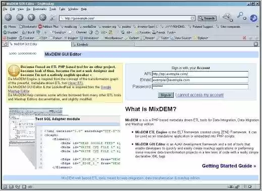 Download web tool or web app MixDEM