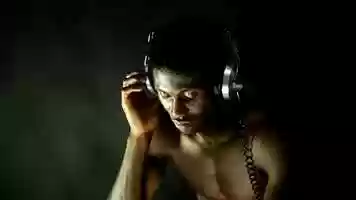 Free download mixkit-shirtless-man-listening-to-music-with-retro-headphones-4440 video and edit with RedcoolMedia movie maker MovieStudio video editor online and AudioStudio audio editor onlin