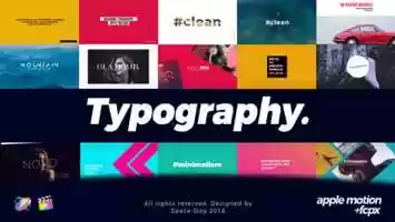 Free download Modern Typography | Final Cut Pro Motion Design video and edit with RedcoolMedia movie maker MovieStudio video editor online and AudioStudio audio editor onlin
