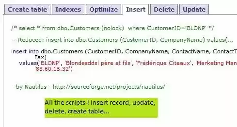 Download web tool or web app Nautilus 4 SQLServer