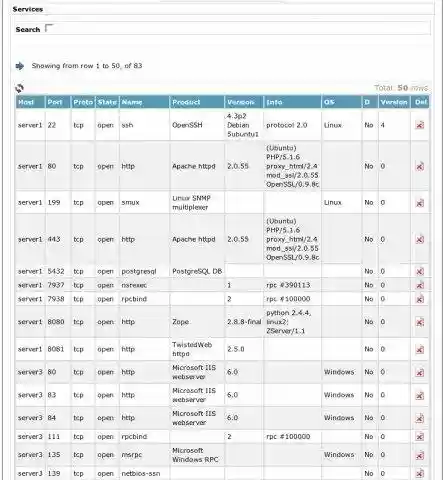 Download web tool or web app NSDi - Network Services Discoverer