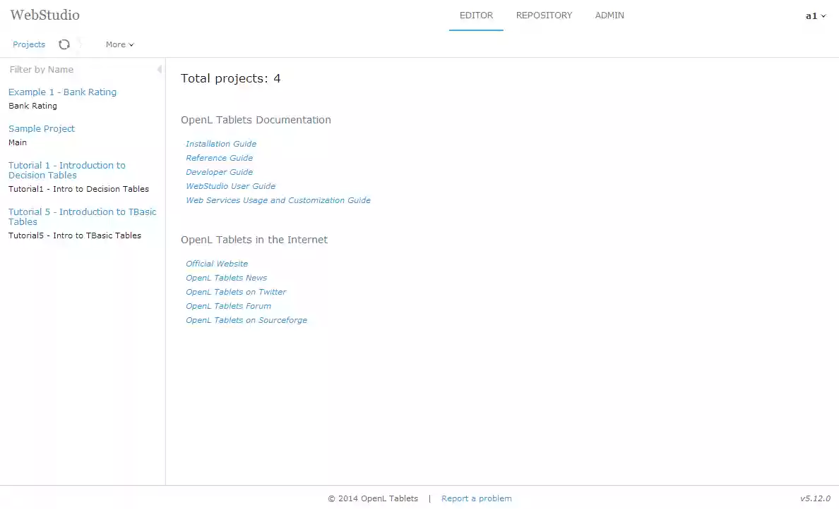 Download web tool or web app OpenL Tablets