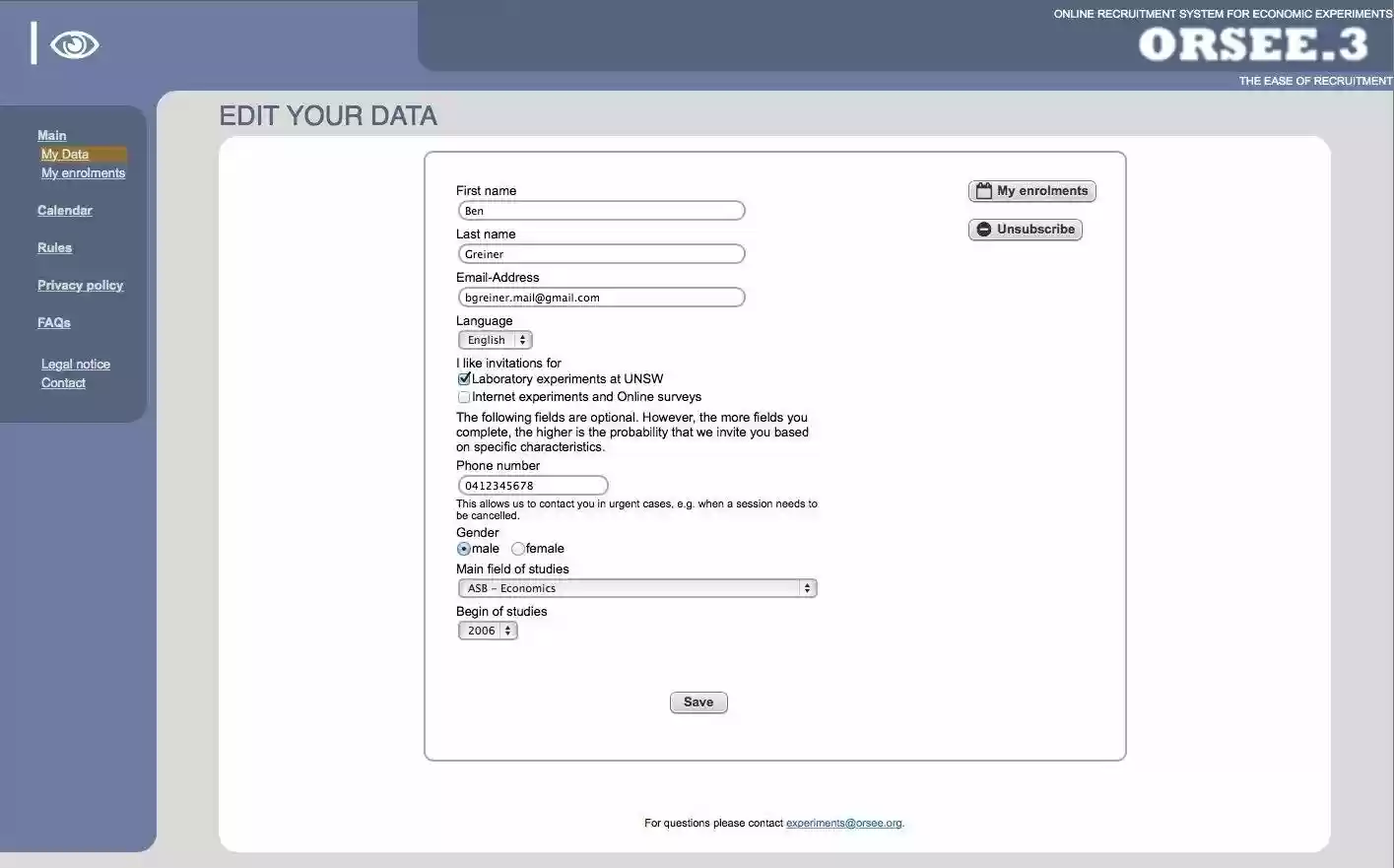 Download web tool or web app ORSEE Download web tool or web app ORSEE