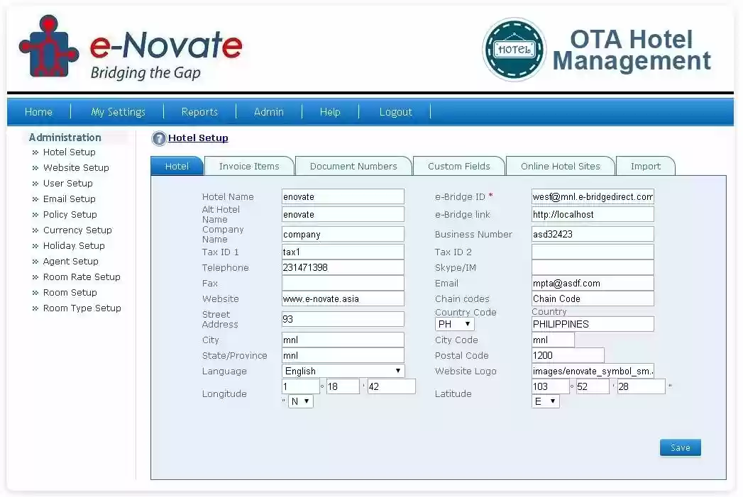 Download web tool or web app OTA Hotel Management 