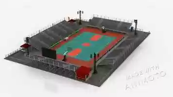 Free download Outdoor Basketball Stadium 3D Model video and edit with RedcoolMedia movie maker MovieStudio video editor online and AudioStudio audio editor onlin