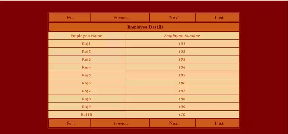 Download web tool or web app paging logic