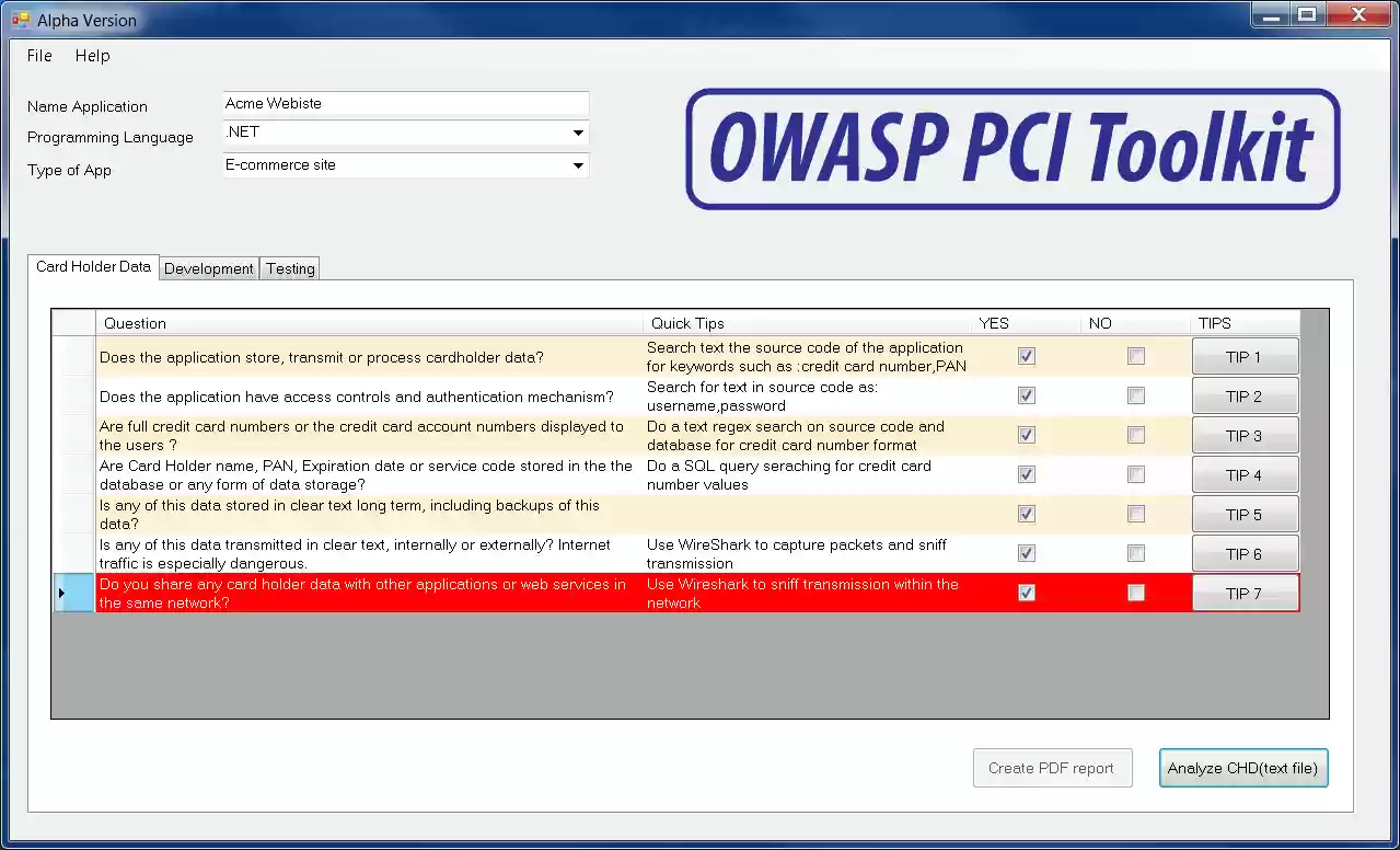 Download web tool or web app pcitoolkit