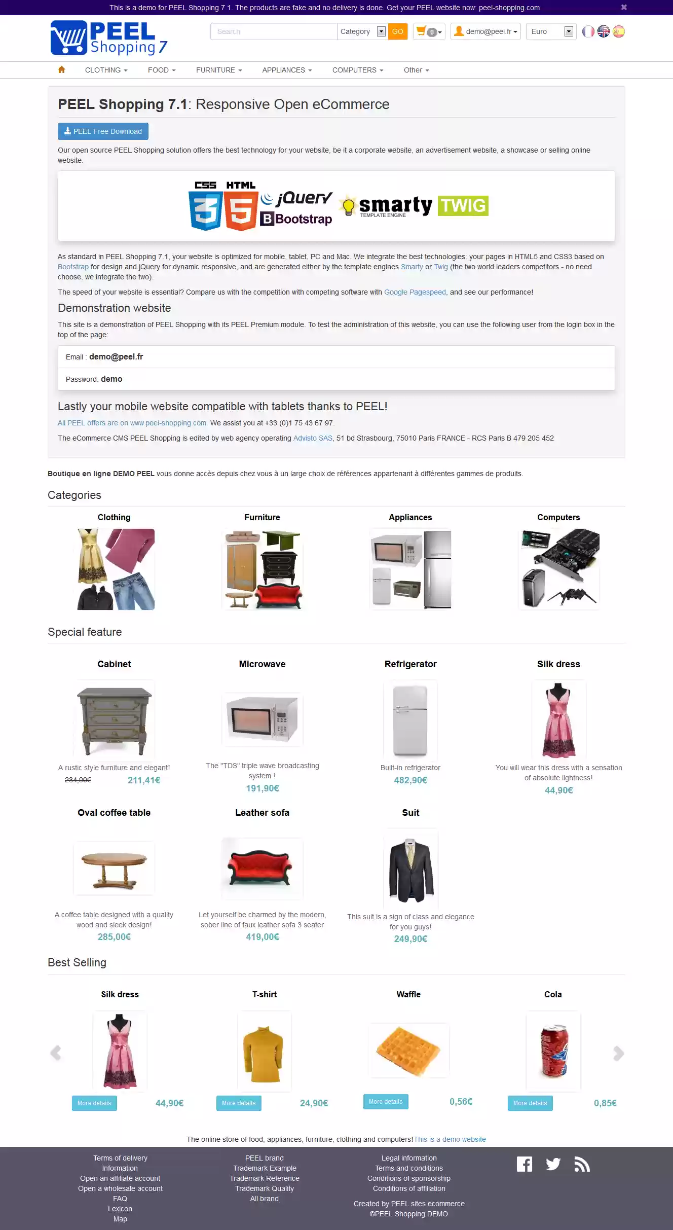 Download web tool or web app PEEL Shopping : eCommerce shopping cart Download web tool or web app PEEL Shopping : eCommerce shopping cart