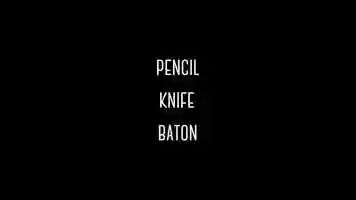Free download Pencil Knife Baton TRAILER video and edit with RedcoolMedia movie maker MovieStudio video editor online and AudioStudio audio editor onlin