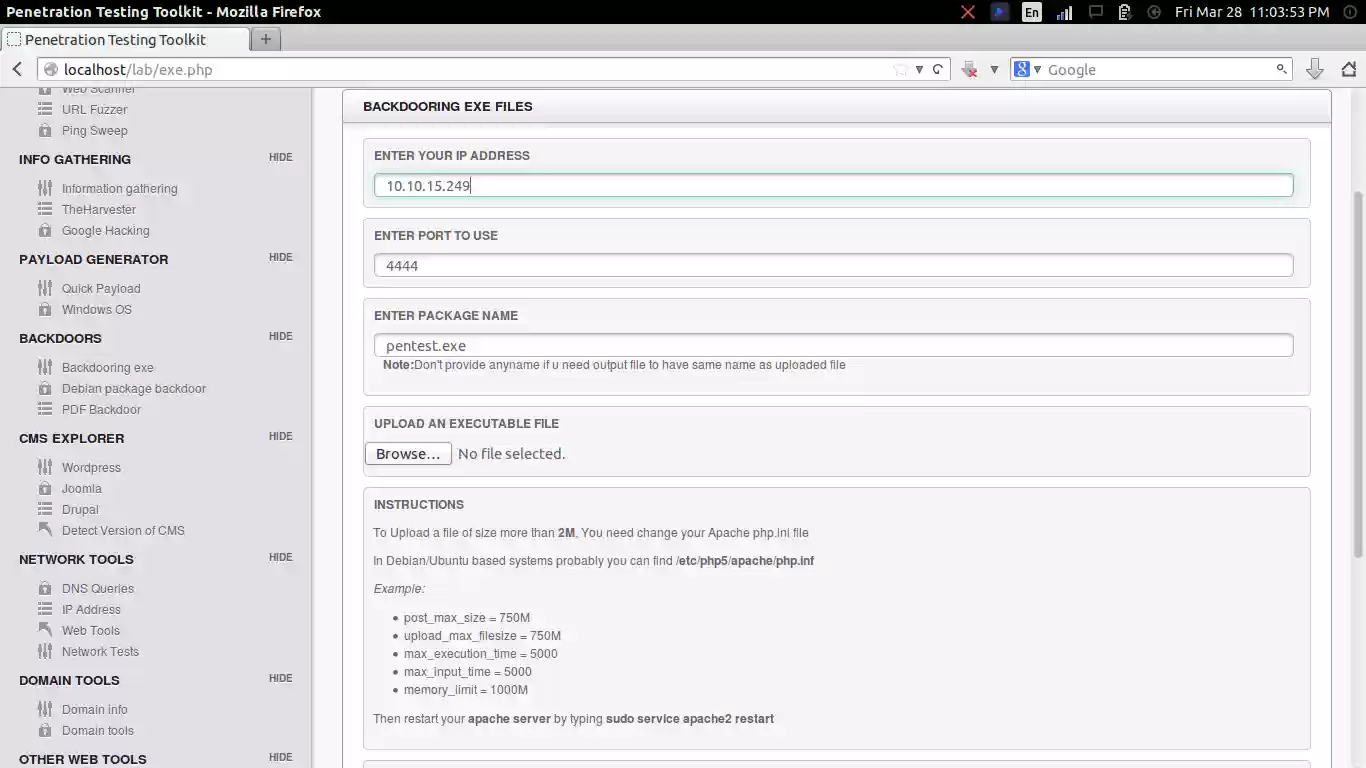 Download web tool or web app Penetration-Testing-Toolkit v1.0 Download web tool or web app Penetration-Testing-Toolkit v1.0